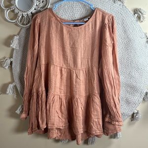 American eagle orange cotton blend top